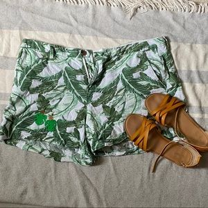 Old Navy Linen Palm Print Shorts 🌴